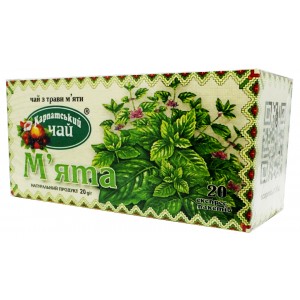 Карпатський чай із трави М'ята 20 пакетів..