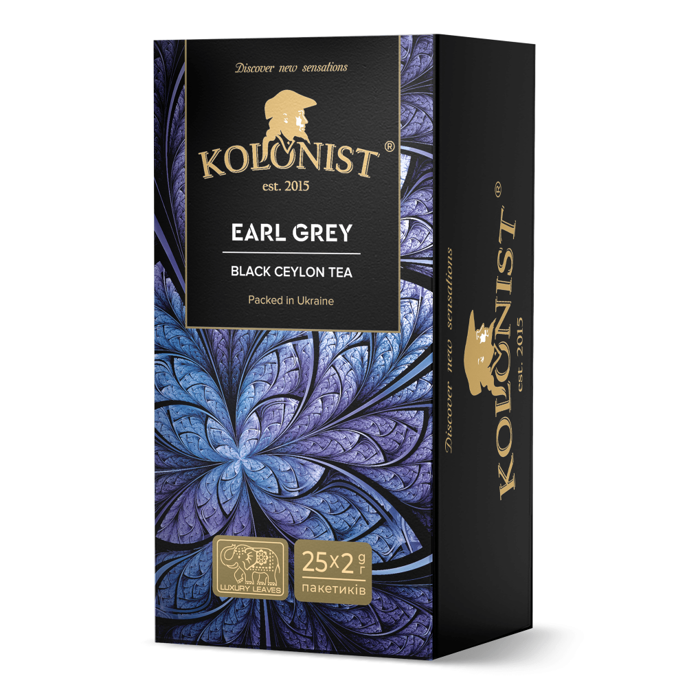 Чай Kolonist чорний Earl Grey 25 пакетів сашет