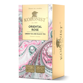 Чай Kolonist черный и зеленый Oriental rose 25 пакетов сашет