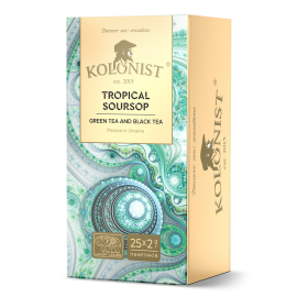 Чай Kolonist черный и зеленый Tropical Soursop 25 пакетов сашет