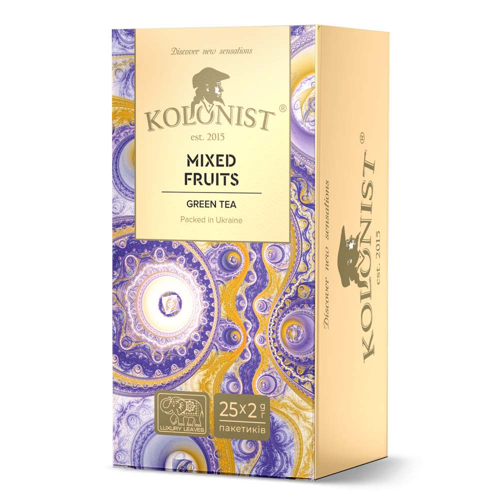 Чай Kolonist зелений Mixed Fruits 25 пакетів сашет
