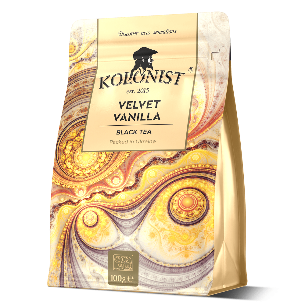 Чай Kolonist чорний Velvet Vanilla 100 грам