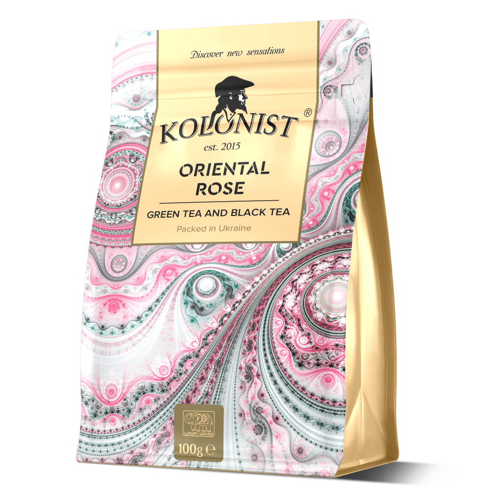 Чай Kolonist чорний і зелений Oriental rose 100 грам