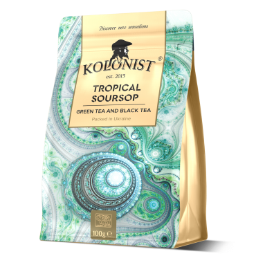 Чай Kolonist чорний і зелений Tropical Soursop 100 грам