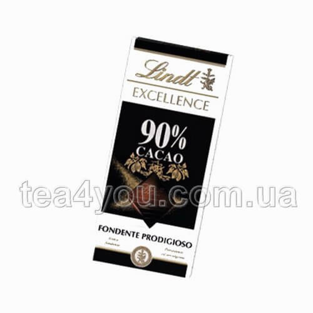 Шоколад "Lindt" екстра чорний 90% какао, 100 г
