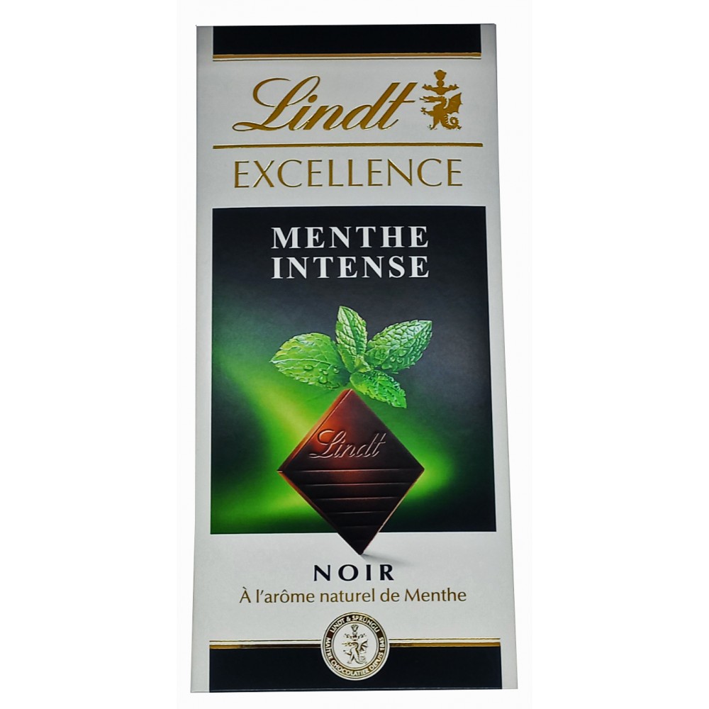 Шоколад Lindt Menthe Intense 100 грамм