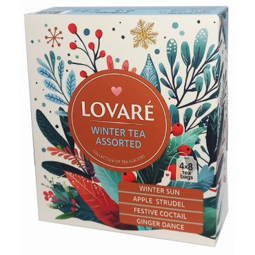 Зимняя коллекция чая Lovare Winter tea Assorted 4 вида по 8 шт