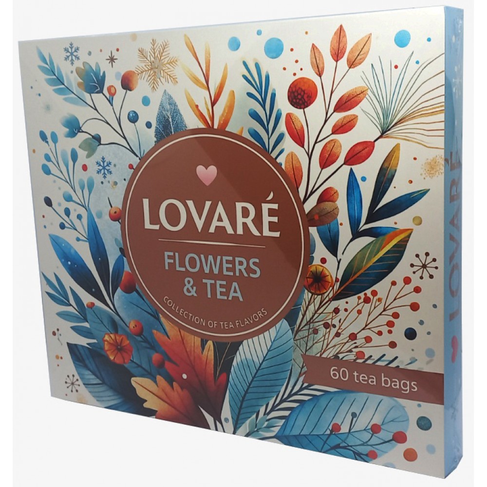 Колекція чаю Lovare Flowers & Tea 12 видів по 5 штук
