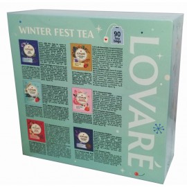Колекція пакетованого чаю Lovare Winter Fest Tea Set 90 пакетів асорті - 6 видів по 15 штук