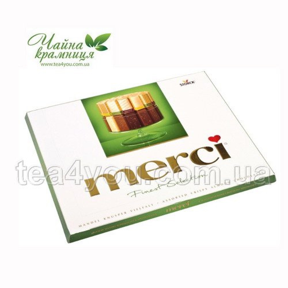Набор шоколадных конфет "Merci" ассорти с миндалем, 250 г