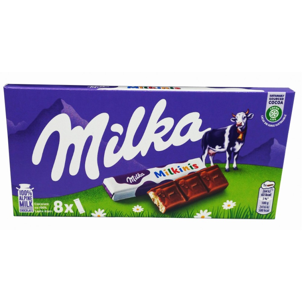 Молочний шоколад Милка в стиках 87,5 грам