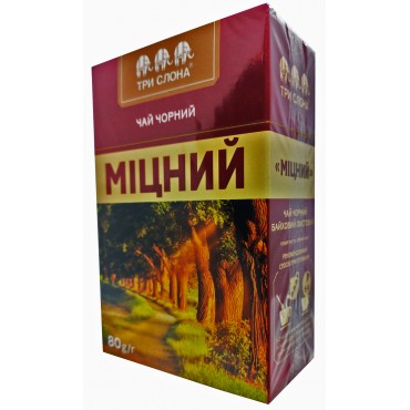 Чай черный "Три слона" Крепкий 80 грамм