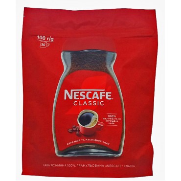 Кава розчинна Nescafe Classic 100 грам м/у