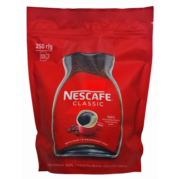 Кофе растворимый Nescafe Classic 250 грамм