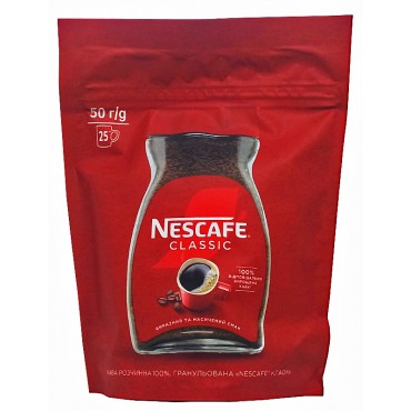 Кава розчинна Nescafe Classic 50 грам м/у