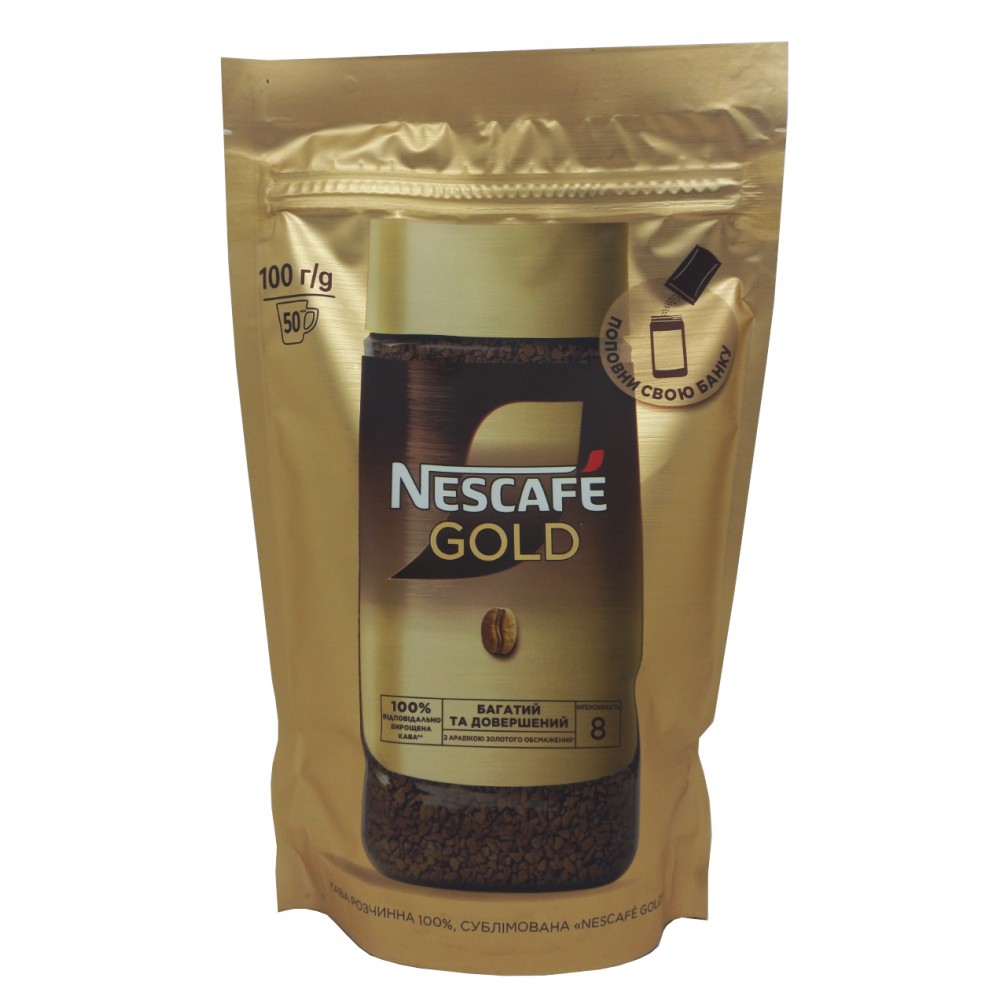 Кофе растворимый Nescafe Gold 100 грамм