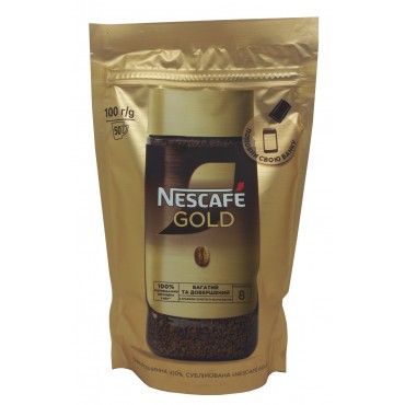 Кофе растворимый Nescafe Gold 100 грамм
