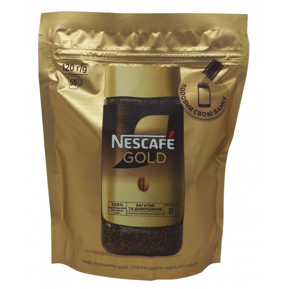 Кофе растворимый Nescafe Gold 120 грамм