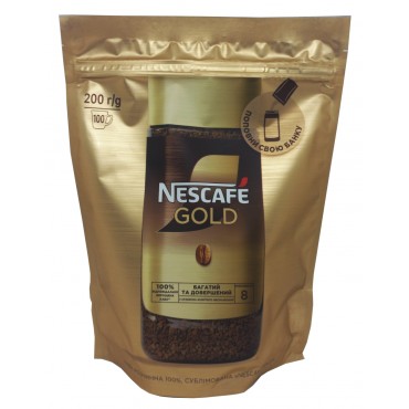 Кава розчинна Nescafe Gold 200 грам