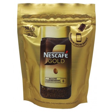 Кофе растворимый Nescafe Gold 50 грамм