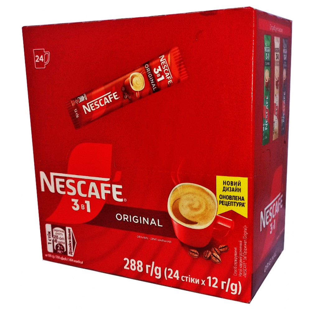 Кава Nescafe Original 3в1 стік 24 штук