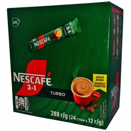 Кофе Nescafe Turbo 3в1 стик 24 штук