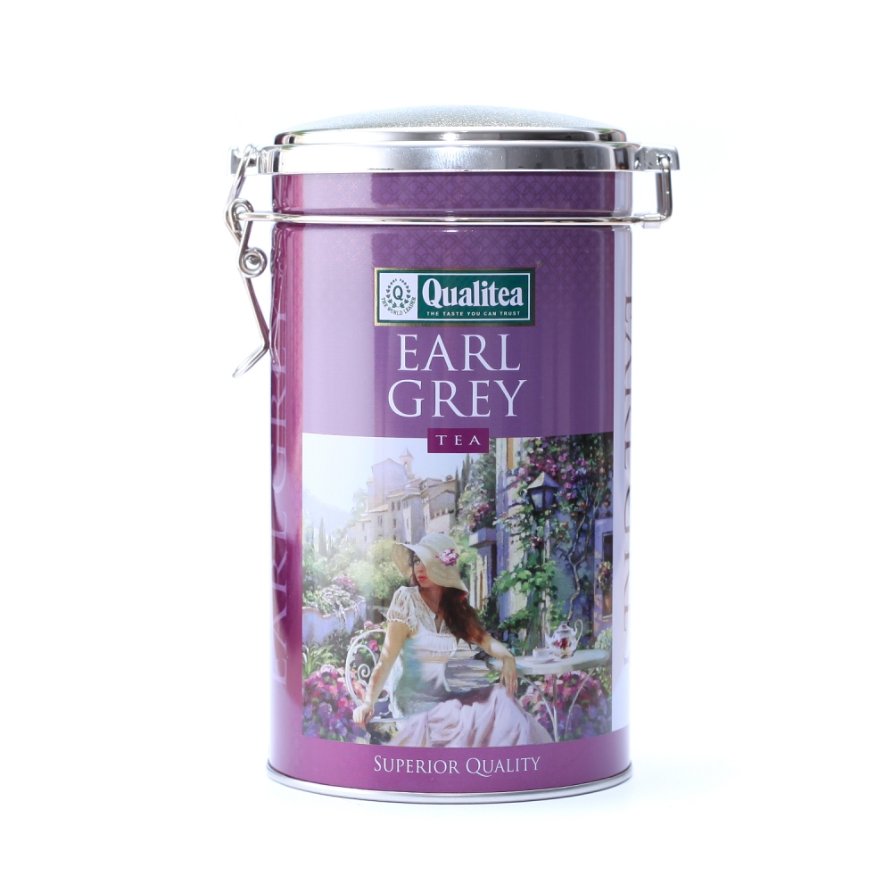 Чай Qualitea Earl Grey 200 грамм железная банка