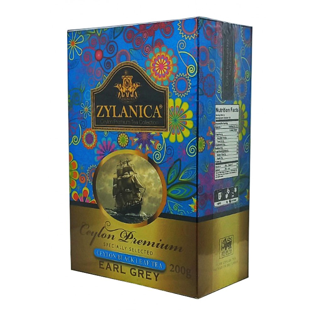 Чай черный Zylanica Ceylon Premium Earl Grey 200 грамм