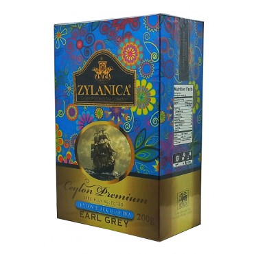 Чай черный Zylanica Ceylon Premium Earl Grey 200 грамм