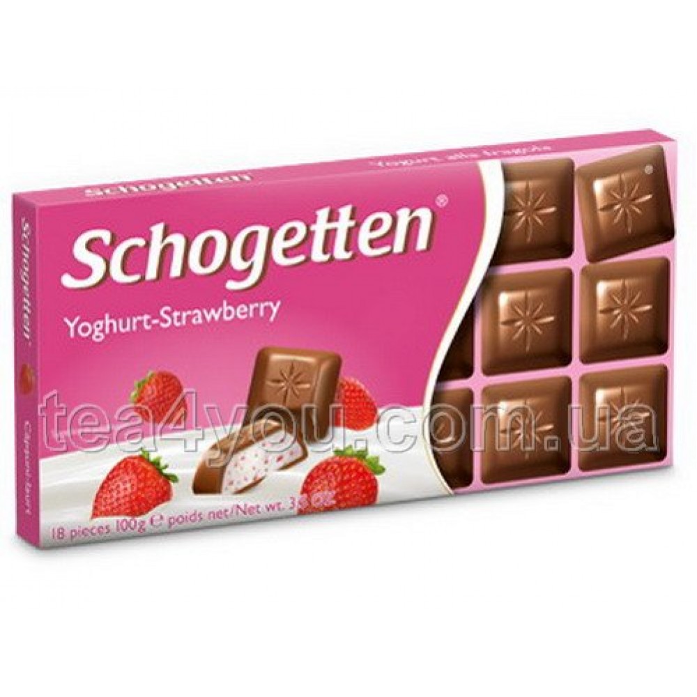 Шоколад "Schogetten" клубничный йогурт, 100 г