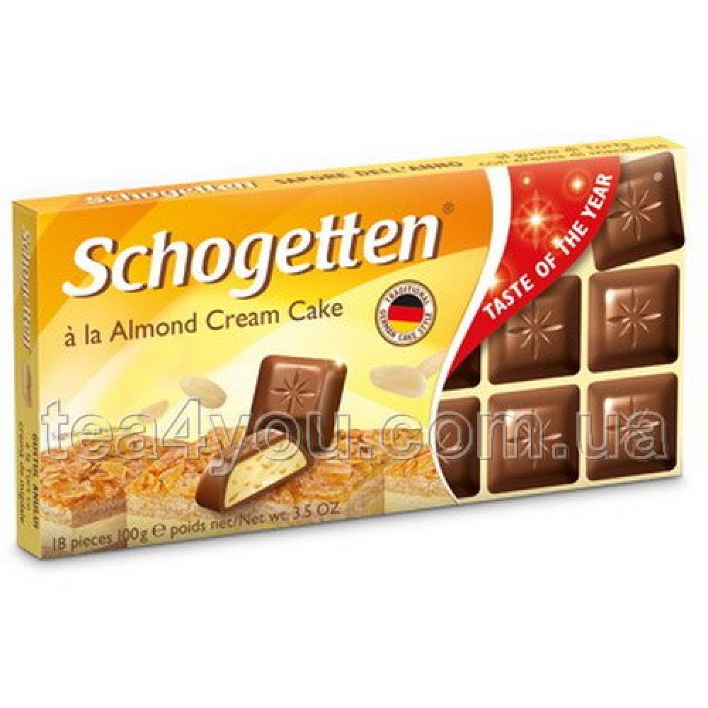 Шоколад "Schogetten" молочний з мигдалем, 100 г