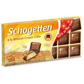Шоколад "Schogetten" молочний з мигдалем, 100 г