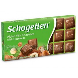 Шоколад "Schogetten" молочный с орехом, 100 г