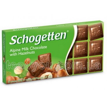 Шоколад "Schogetten" молочный с орехом, 100 г