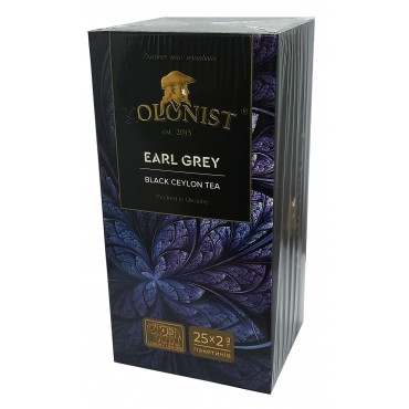 Чай Kolonist чорний Earl Grey 25 пакетів сашет