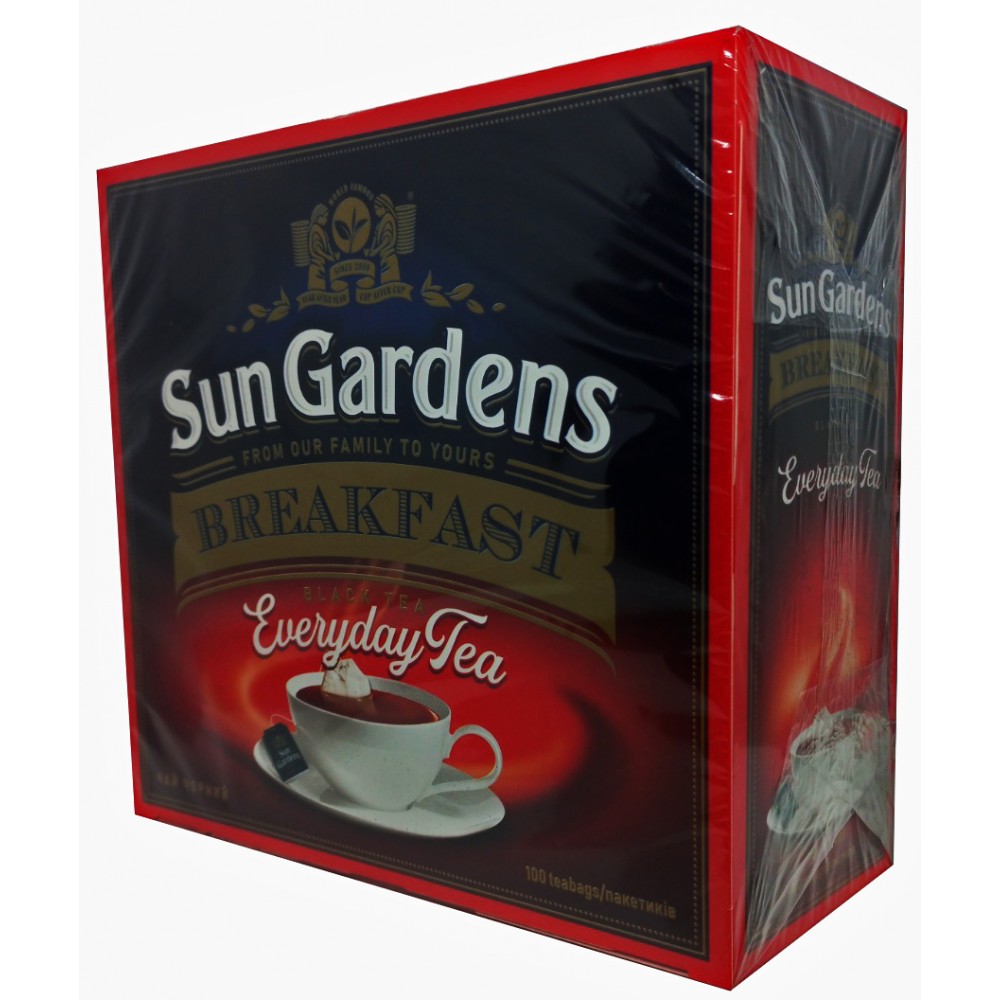 Черный чай Sun Gardens EveryDay Breakfast 100 пакетов