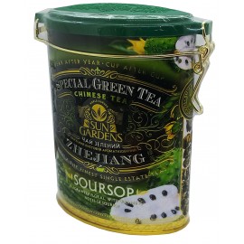 Чай Sun Gardens зелений байховий листовий ароматизований Soursop 100 грам у металевій банці