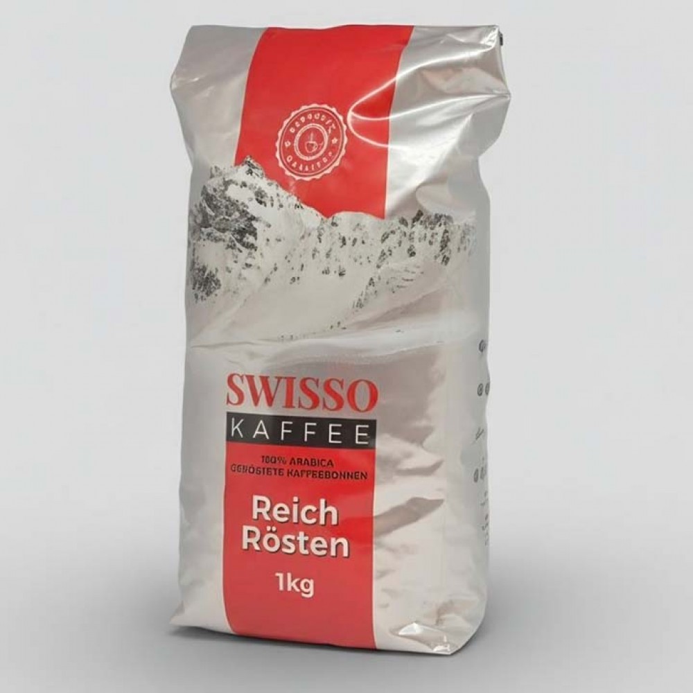 Кофе Swissо Kaffee Reich Rosten зерно 1 килограмм
