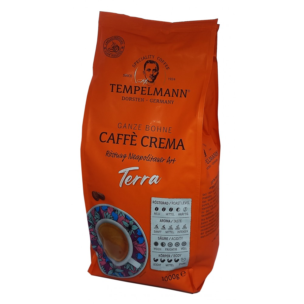 Кава Tempelmann Cafe Crema Terra в зернах 1 кілограм