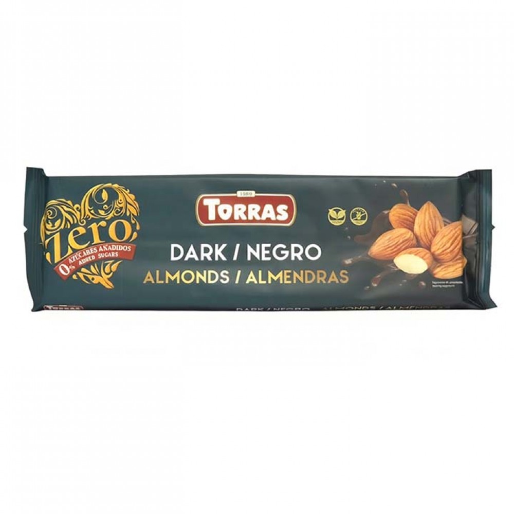 Шоколад Torras Dark Almonds без сахара 250 грамм