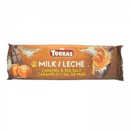 Шоколад "Torras" 250 г молочний з карамеллю і морською сіллю