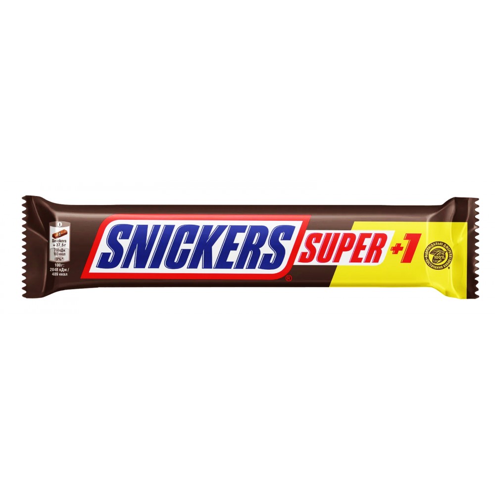 Батончик шоколадний Snickers Super 112,5 грам