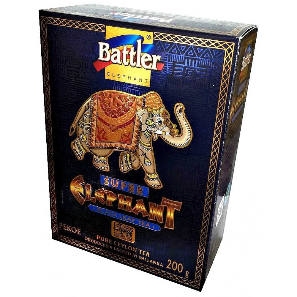 Battler чорний чай PEKOE ELEPHANT супер ПЕКО 200г.