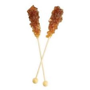 Сахар на палочке 17 см коричневый..