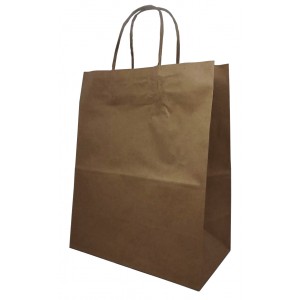 Пакет Крафт с кручеными ручками 110*240*70..