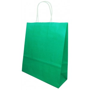 Пакет Крафт цветной с кручеными ручками..