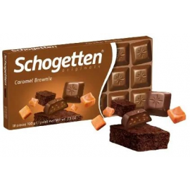 Шоколад Schogetten Caramel Brownie Молочный Карамель Брауни 100 грамм