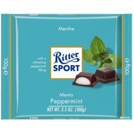 Шоколад Ritter Sport чорний із м'ятною начинкою 100 грам