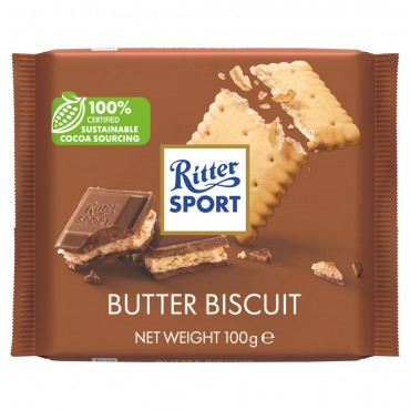 Шоколад Ritter Sport Молочный с начинкой из сливочного печенья 100 грамм