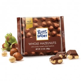 Шоколад молочный Ritter Sport с цельными лесными орехами, 100 грамм